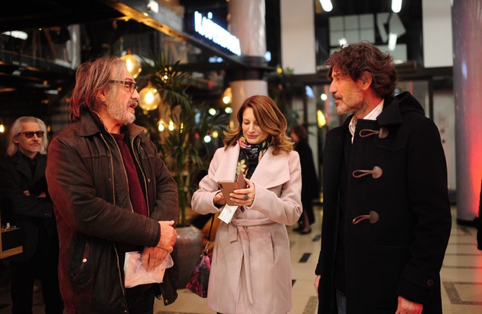 Beograd 28.02.2019. Fest 2019, Goran Markovic i ekipa filma Delirijum tremens prosetali su crvenim tepihom pred premijeru filma u kombank dvorani. foto Dusan Milenkovic