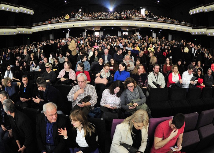 Beograd 28.02.2019. Fest 2019, Goran Markovic i ekipa filma Delirijum tremens prosetali su crvenim tepihom pred premijeru filma u kombank dvorani. foto Dusan Milenkovic