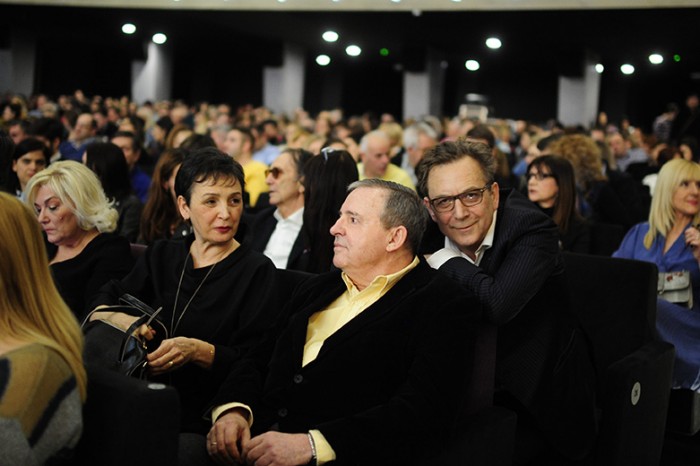 Beograd 28.02.2019. Fest 2019, Goran Markovic i ekipa filma Delirijum tremens prosetali su crvenim tepihom pred premijeru filma u kombank dvorani. foto Dusan Milenkovic